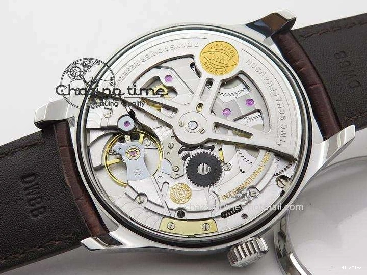 MIROTIME 0303 MoistureWicking Portuguese Real PR IW500704 ZF 1:1 Best Edition On Brown Leather Strap A52010 V 7311